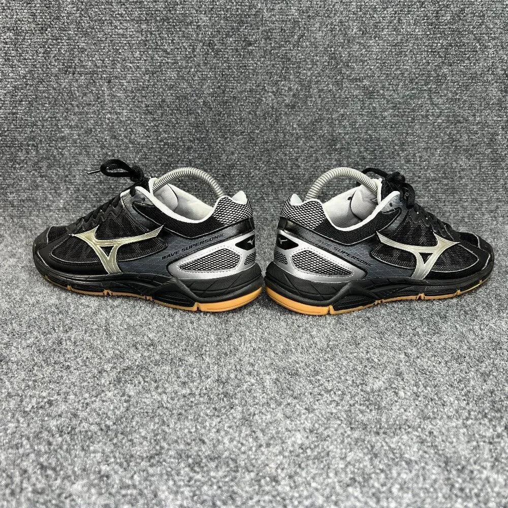 Mizuno Wave Supersonic Volleyball Shoes Women's Size 8.5 Black Athletic Sneakers